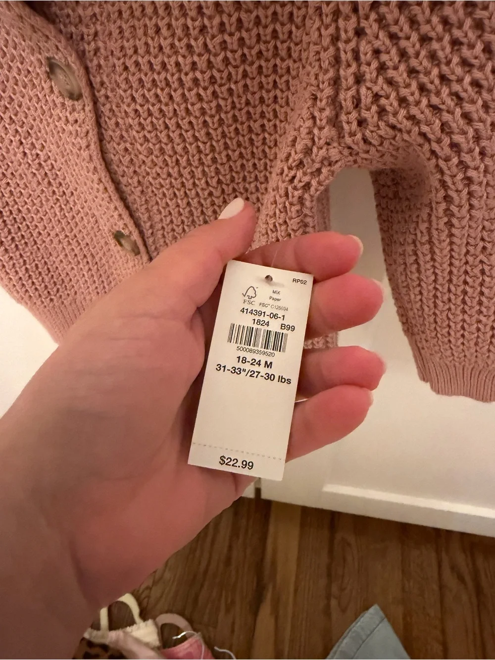 Old Navy Hooded Knit Cardigan - Dusty Pink